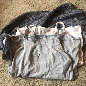 2 breast feeding tanks and cover